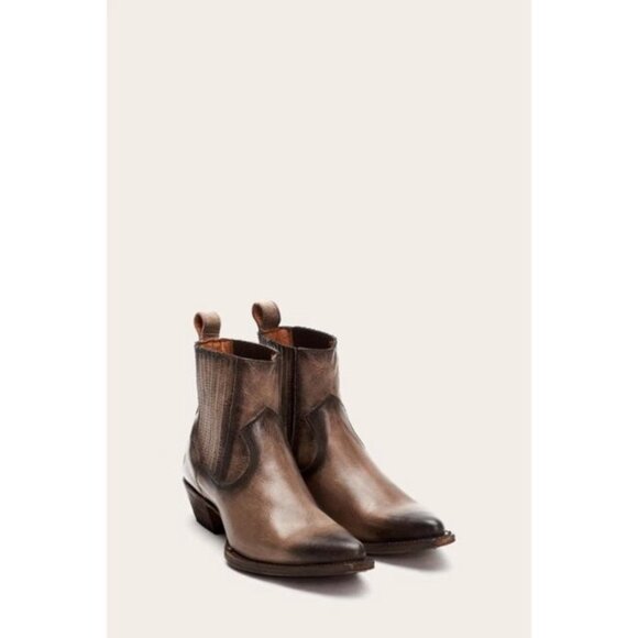 Frye Sacha Leather Western Chelsea Booties - Picture 3 of 3